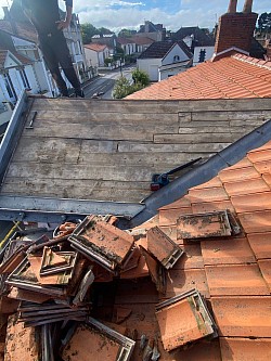 Dépose de tuile